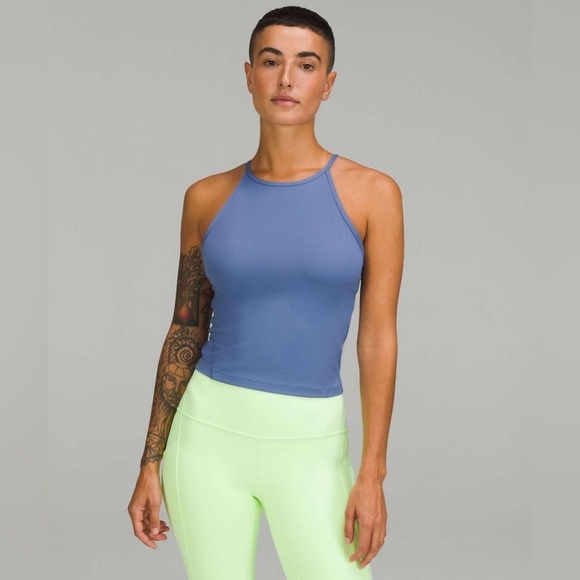 Lululemon | Lightweight High-Neck Yoga Tank Top | Water Drop Blue | Size 2 - Picture 1 of 10